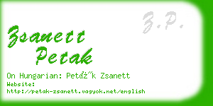 zsanett petak business card